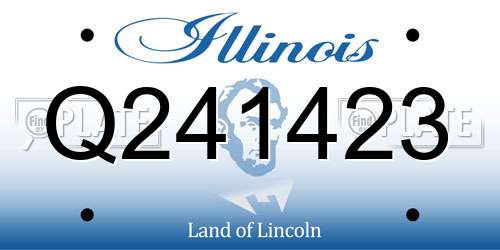Q241423 Illinois License Plate