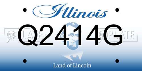 Q2414G Illinois License Plate