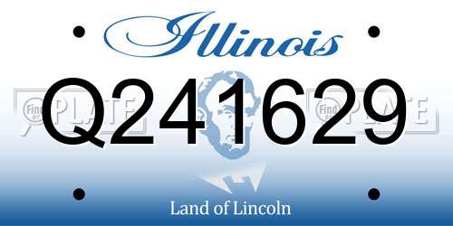 Q241629 Illinois License Plate