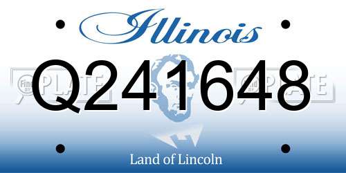 Q241648 Illinois License Plate