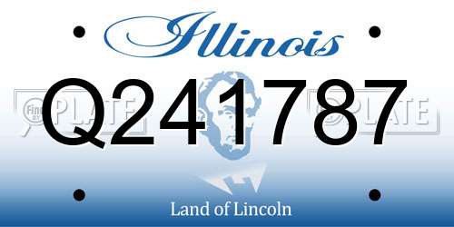 Q241787 Illinois License Plate