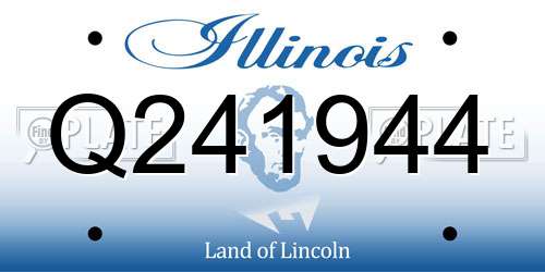 Q241944 Illinois License Plate