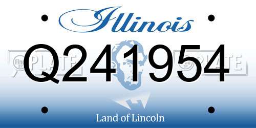 Q241954 Illinois License Plate