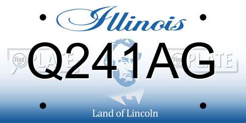 Q241AG Illinois License Plate