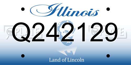 Q242129 Illinois License Plate