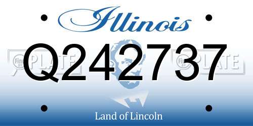 Q242737 Illinois License Plate