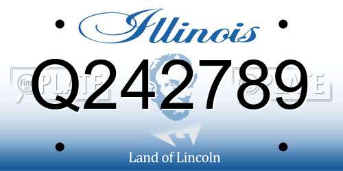 Q242789 Illinois License Plate