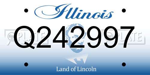 Q242997 Illinois License Plate