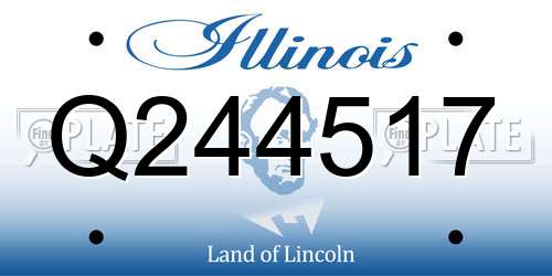Q244517 Illinois License Plate