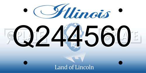 Q244560 Illinois License Plate