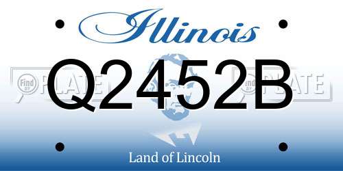 Q2452B Illinois License Plate