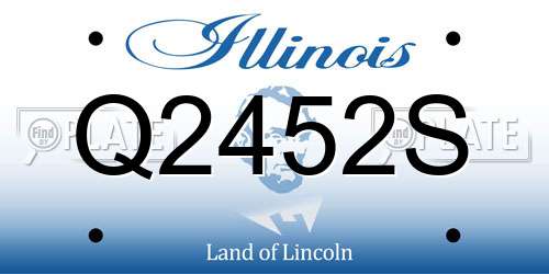 Q2452S Illinois License Plate