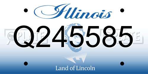 Q245585 Illinois License Plate