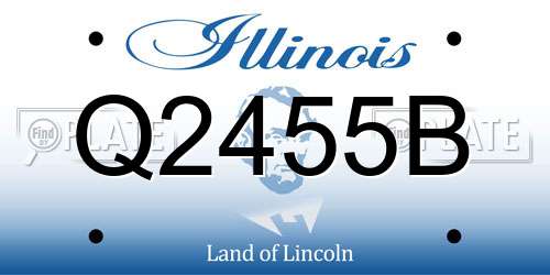 Q2455B Illinois License Plate