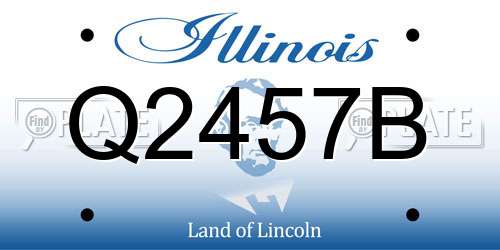 Q2457B Illinois License Plate