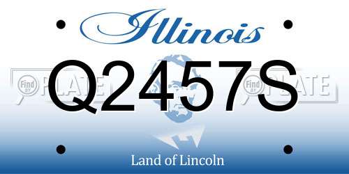 Q2457S Illinois License Plate