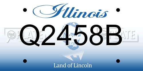 Q2458B Illinois License Plate