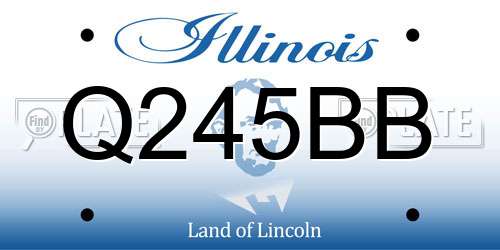 Q245BB Illinois License Plate