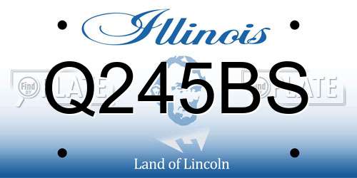 Q245BS Illinois License Plate