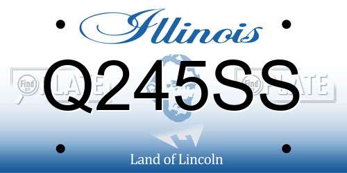 Q245SS Illinois License Plate