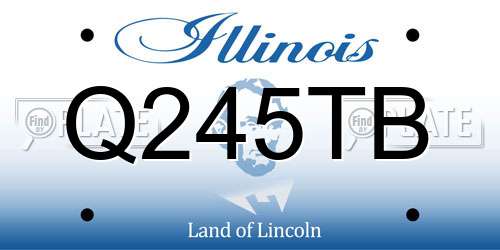 Q245TB Illinois License Plate