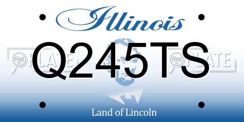Q245TS Illinois License Plate