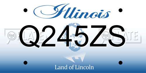 Q245ZS Illinois License Plate