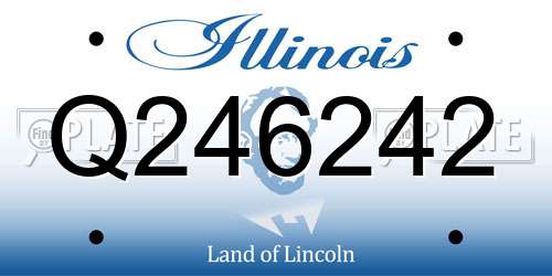 Q246242 Illinois License Plate