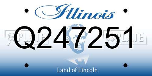 Q247251 Illinois License Plate