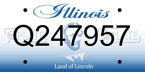 Q247957 Illinois License Plate