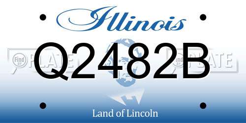 Q2482B Illinois License Plate