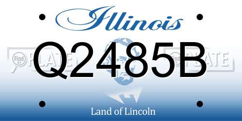 Q2485B Illinois License Plate