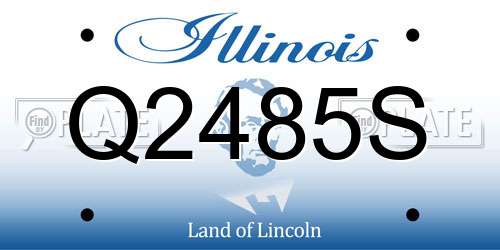 Q2485S Illinois License Plate