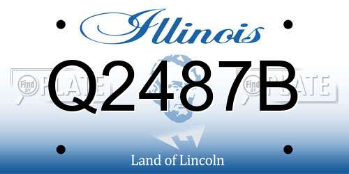 Q2487B Illinois License Plate