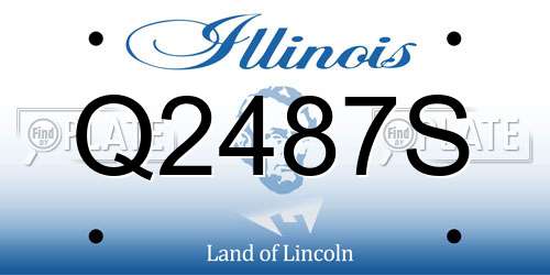 Q2487S Illinois License Plate