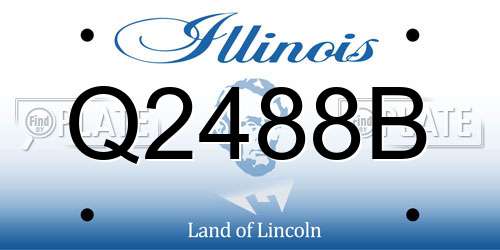 Q2488B Illinois License Plate