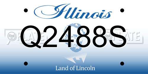 Q2488S Illinois License Plate
