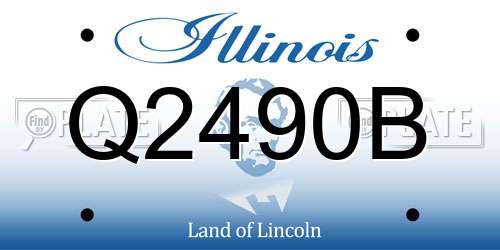 Q2490B Illinois License Plate