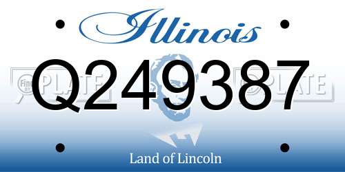 Q249387 Illinois License Plate