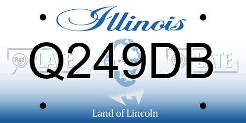 Q249DB Illinois License Plate