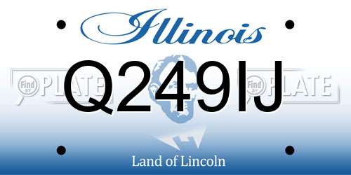 Q249IJ Illinois License Plate