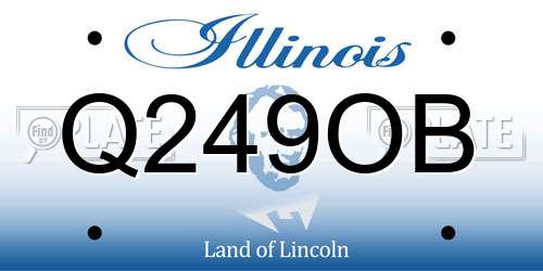 Q249OB Illinois License Plate