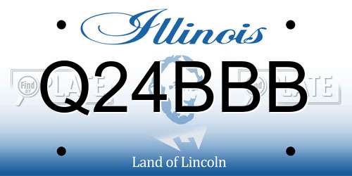 Q24BBB Illinois License Plate
