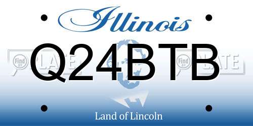 Q24BTB Illinois License Plate