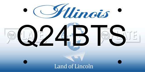 Q24BTS Illinois License Plate