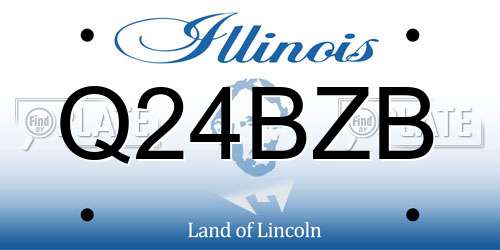 Q24BZB Illinois License Plate