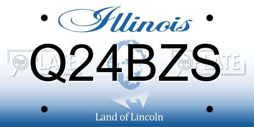 Q24BZS Illinois License Plate