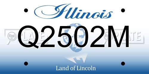 Q2502M Illinois License Plate