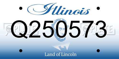 Q250573 Illinois License Plate