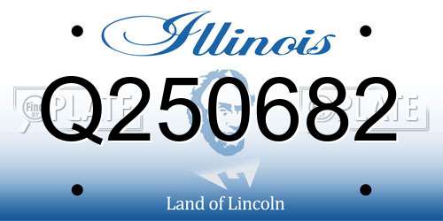 Q250682 Illinois License Plate